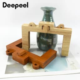 1Pc 16/22cm Wooden Bag Frame Handle Purse Making Bracket Square Clasp Frames for Handbag DIY Sewing Craft Accessories Parts