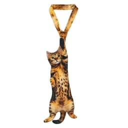 3D Fish Fish-shaped Men's Tie Animal Pattern Lifelike Kitten Necktie Satin Fabric Novelty Creative Neck Tie For Party Wedding