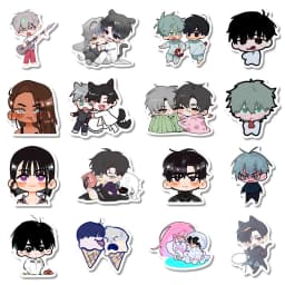 56 Pcs/Set Anime Alien Stage Q Version Stickers - Adorable Character Waterproof Decals Perfect Gift for Fans