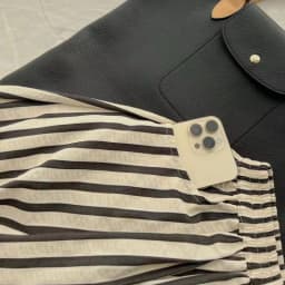 Retro Chic Solid Color Striped Skirt for Women in Summer, High Waisted and Slimming A-line Mid Length Umbrella Skirt