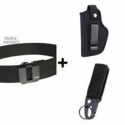 Sturdy Metal Automatic Buckle Hard Tactical Belt Double Layer Thickened Hanging Gun Belts For Men Outdoor 3.8cm Width Waistband