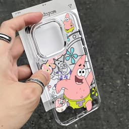 Fun S-SpongeBobs Pinch Butt Phone Case For iPhone 17 16e 16 15 14 13 12 11 mini Pro Max X XR XSMAX 8 7 Air Plus Clear Soft Cover