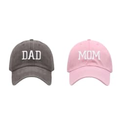 DAD MOM Embroidered Baseball Hat Men's and Women's Retro Vintage Fashion Couple Hat Hip Hop Hat