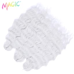 Magic 24Inch 3PCS Loose Wave Synthetic Crochet Hair Bundles Copper Red Heat Resistant Hair Extensions For Women Braiding Styling