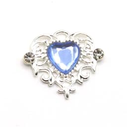 10Pcs 21 * 25mm Peach Heart Rhinestone Alloy Flower Plate Ornaments Diy Wedding Dress Gift Box Hair Decoration Accessories