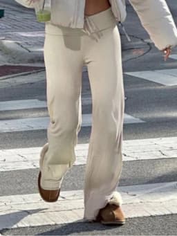 Casual Solid Basic Pants Y2K Chic Floor Length Bottoms Vintage Aesthetic Mid Waist Drawstring Straight Trousers