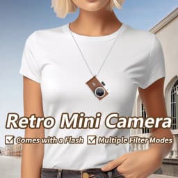 Portable Retro Digital Camera 1080P Video Recorder with 0.96" IPS Screen Compact Vintage Camera for Teens Children Gift