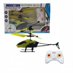 Induction Two-Way RC Helicopter Rechargeable, Anti-Drop Electric Luminous Aircraft Model for Indoor Hover