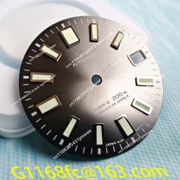 High Quality 62MAS Sun Gray Modified Dial for NH35 Movement Japan C3 Green Luminous Real Nail Plate