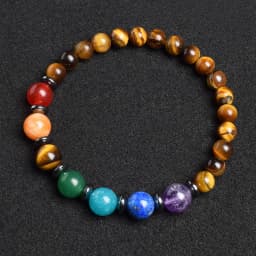 7 Chakra Bracelet Natural Gem Stone Beads Bangle Women Crystal Healing Anxiety Jewellery Mandala Yoga Meditation Bracelets Gift