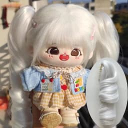 Msiredoll Wig Hair BJD Dolls Accessories For 20cm Cotton Doll Long Curly Hair Ponytail Chemical Fiber Wig