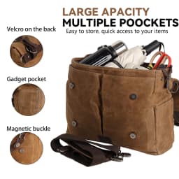 Motorcycle Vintage Men Side Bag Waterproof For Honda Shadow For Sportster XL883 XL1200 For BMW Harley Large Capacity Travel Bags