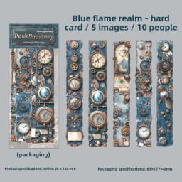 1pack/2pack 6 Designs Punk Border Series Stickers Vintage Embossed Long Hard Card Decals Collage Decoration Material Stationery