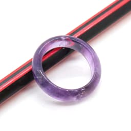 Women's Healing Crystal Stone Band Ring Dainty Finger Jewelry Natural Amethyst Rose Quartz Lapis Lazuli Labradorite Gemstone