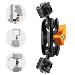K&F CONCEPT Multi-Functional Super Clamp with Double 360° Ball Head Magic Arm For GoPro Insta360 DJI OSMO Aciton Camera Phone