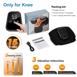 3 in 1 Heating Pad Shoulder Knee Elbow Brace for Arthritis Hot Compresss Joint Massage Strap Promote Blood Circulation Kneepad