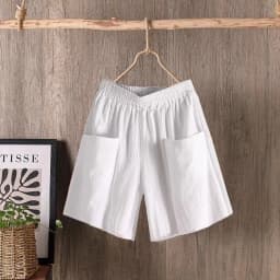 Slimming Straight Leg Cotton Linen Harem Pants Women's High Waist Summer Casual Trousers Pure Color Versatile Loose Fit Thin