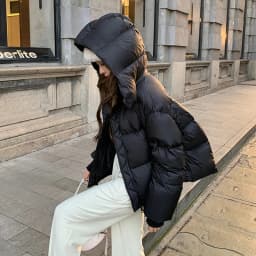 2026 New Women's Winter Short Hooded Puffer Jacket Korean Loose Thick Padded Jackets Female Lightweight Warm Solid Padded Parkas