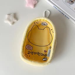 10cm Plush Doll Storage Bag Cartoon K-Pop Figure Hanging Pouch Doll Carrier Ita Bag Students Transparent PVC Backpack Pendants