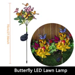 1pc 7-head Solar Artificial Orchid Flower Lawn Lights for Patio Yard Garden Wedding Christmas Decoration LED Solar Ground Lights