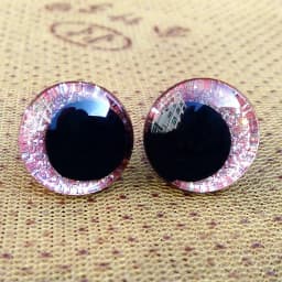10pair 3D Glitter Trapezoidal Safety Eyes Amigurumi For Crochet Toys Plush Clear Crooked Pupils Eyes Big Size 16/18/20/22/25mm