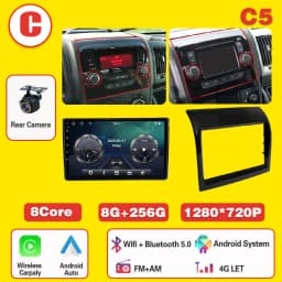 Android 16 For Fiat Ducato 2005-2025 Citroen Jumper Peugeot Boxer Dodge Ram carplay radio auto android head unit multimedia play