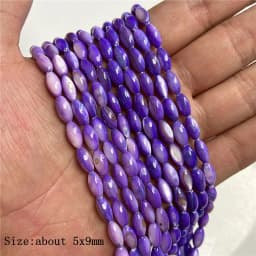 15X6mm Long Stripe Shell Beads Point Stick Mother of Pearl Shell Slice Loose Beads for DIY Making Jewelry Necklace Accessories