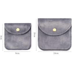 Snap Button Jewellery Pouch Fillet Velvet Bag Envelope Jewelry Bag Necklace Bracelet Storage Bag Gift Bags