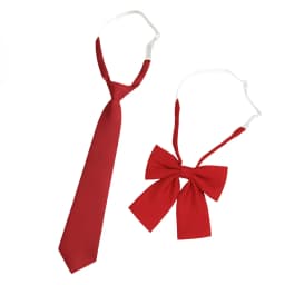 Lazy JK Small Necktie Bowtie For Student Basic Style School Uniform Classic Ties Solid Bow Ties Cravats Girls Red Bowties