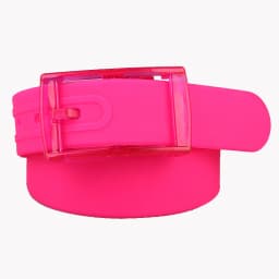 3.5x116cm High Quality Silicone Belt For Men And Women Universal Plastic Buckle Candy Colored Belt