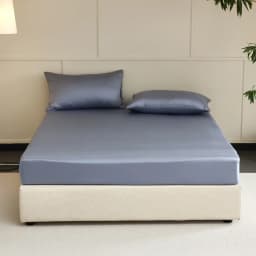 Luxury Natural Silk Fitted Sheet with Elastic Bands Smooth Mattress Cover Non-Slip Bed Sheet Fit Sheet 90/100/140/160/180/200cm