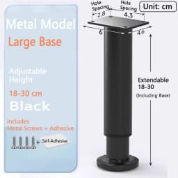 Adjustable Height Furniture Support Legs Load-Bearing Replacement Legs Bed Beam Support Leg Heavy-Duty DIY Accessories