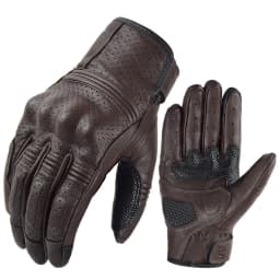 Full Finger Vintage Leather Gloves Tousch Screen Gloves Shockproof Pads Protective Breathable Glove Apparel Accessories