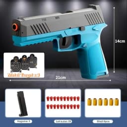 P320 Shell Throwing Continuous Firing Blowback Soft Bullet Toy Gun Outdoor Sport Shooting Game Christmas Gift