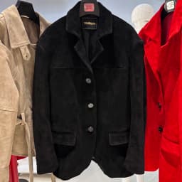 YOLOAgain Women's Oversized Suede Leather Blazer Single Breasted Real Leather Jacket Female 2025 Spring