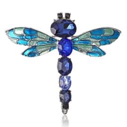 Large Size Luxury Crystal Dragonfly Brooch Colorful Rhinestone Insect Brooches Girls Cute Pins Personality Corsage Accessories