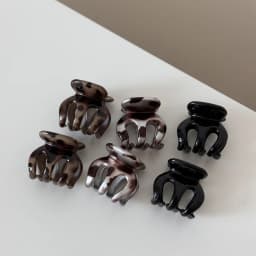 Korean Style Leopard Print Hair Claw Flower Bangs Clip Hair Accessories Set Small Clips