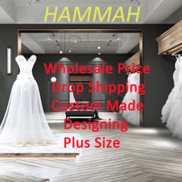 HAMMAH Fancy Strapless Wedding Dresses for Mariages Long Puff Sleeves Lacing up with Appliques Sweep Train Robe De Mariee