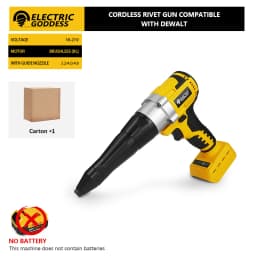 Brushless Electric Rivet Gun Cordless 3.2-4.8mm Rivet Nut Gun Drill Insert Automatic Riveting Power Tool for Dewalt 20V Battery