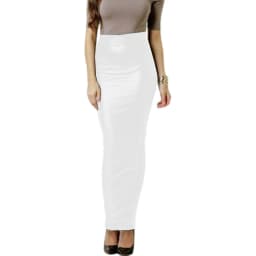 Women's PU Leather Matte Long Pencil Skirts, High Waist, Slim Hobble Skirts, Elegant Ladies Bodycon Stretch Skirts, Streetwear
