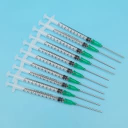 10Pcs 1ml Syringe with 18Ga 1.5'' Blunt Needle and Plastic Needle with Matching Cap For Mixing Liquids Gels Glues