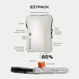 FLEXTAIL X VOLLYC EZYPACK - 25L Vacuum Storage Bag, Reusable Clothing Storage Bag, Travel Backpack Luggage Bag, 85% Compression