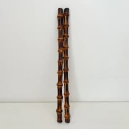 One Pair Handmade Nature Bamboo Purse Bag Handle Straight Long 33cm Handbag Bag Parts for DIY Handmade Craft Material