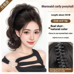 Synthetic Ponytail Claw Clip Fluffy Curly Hair Extensions Ladies Ponytail Hair Clip Party Daily Wear DIY Accessories