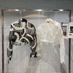 Fall 2026 New Style Small Fragrance Wind English Letter Transparent Mesh Shirt Short Outerwear Top Women's Casual Fashion