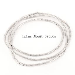 Natural Silver Color Hematite Stone Cylinder Irregular Loose Round Beads For DIY Jewelry Making Bracelet Earring Accessories