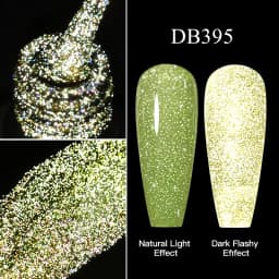 Mtssii Reflective Glitter Gel Nail Polish 6ML Galaxy Chameleon Cat Eye Gel Nail Art Magnetic Varnish Semi Permanent Base Top Gel