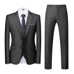 16 Colors ( Jacket + Vest + Pants ) Men's High Quality Formal Business Slim Fit Mens Suit Best Groom Wedding Tuxedos 3 piece Set
