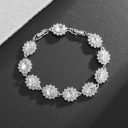 Water Drop Silver Color Bracelet Women\'s Extended 8 Color Zircon Gift Fashion Bracelet