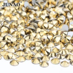 JUNAO 100Gross SS6 SS10 SS12 SS16 SS20 SS30 AB Color Glass Rhinestones Bulk Non Hotfix Flatback Strass DIY Nail Crystal Stones